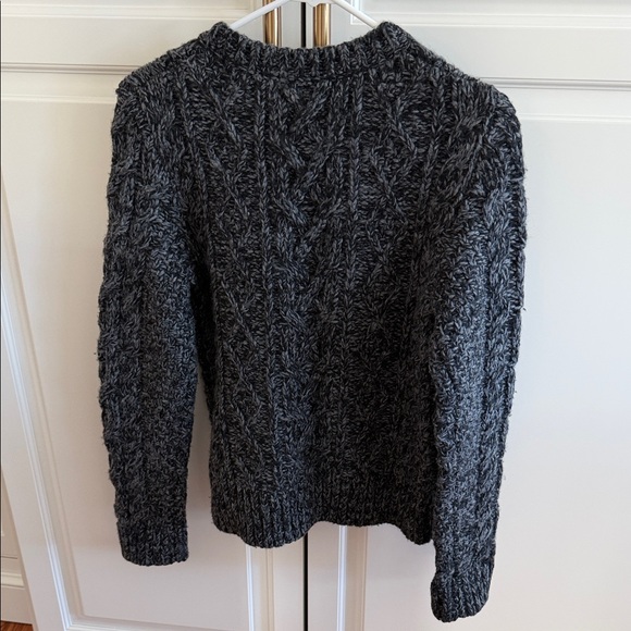 Banana Republic Charcoal Thick Cable Knit Soft Sweater NWT XS - Picture 7 of 12